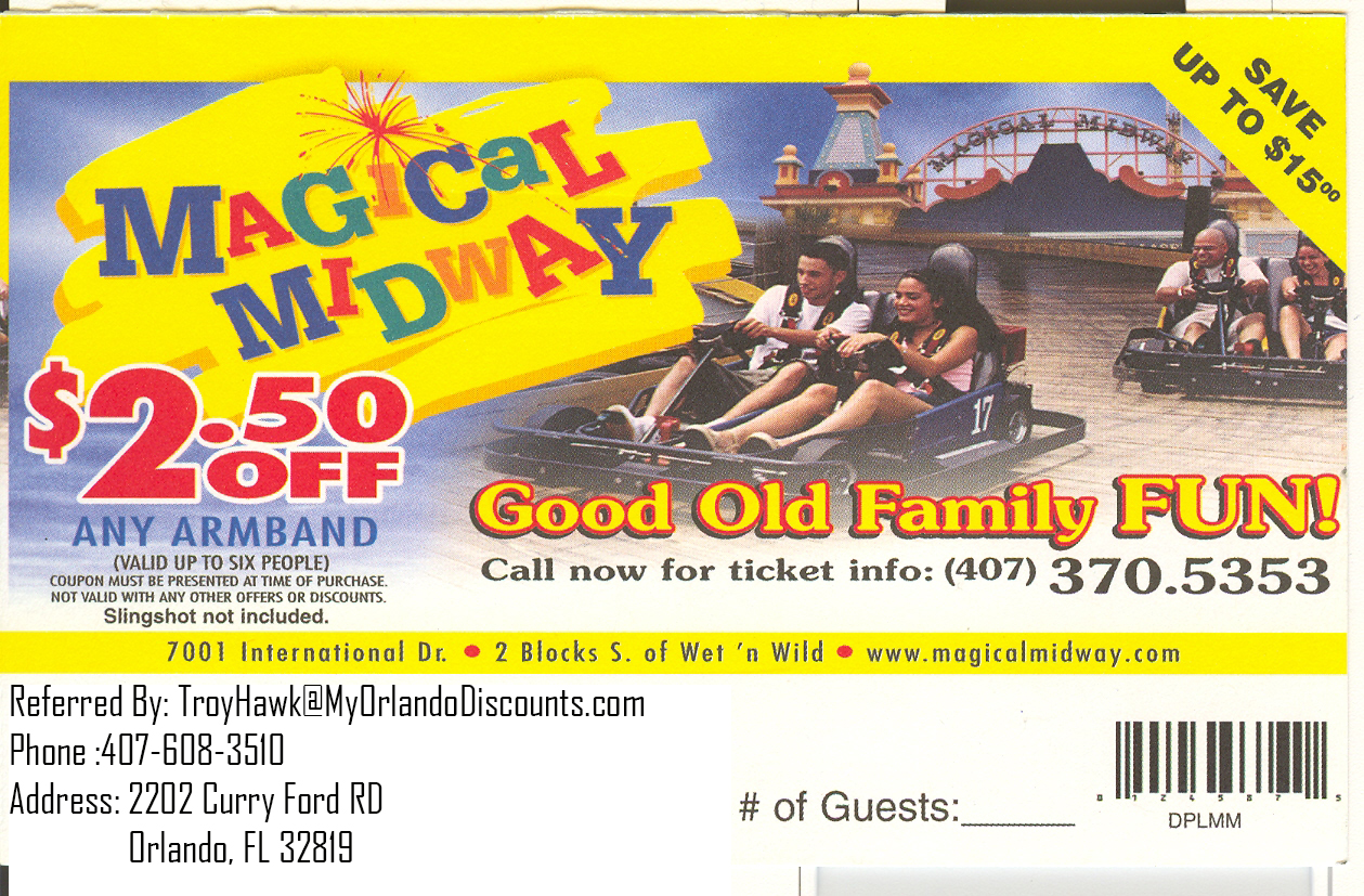 Coupon For Magical Midway in Orlando
