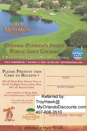 Coupon For Falcon's and Metrowest Golf Courses in Orlando!