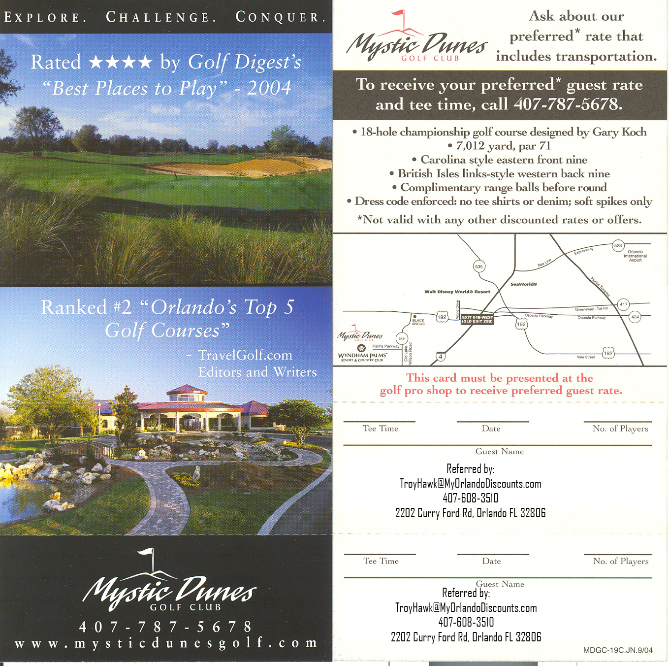 Coupon For Mystic Dunes Golf in Orlando