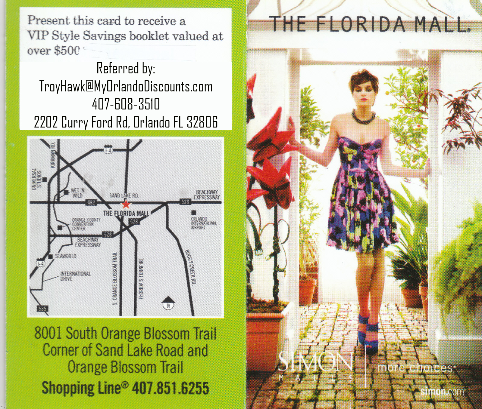 Coupon For The Florida Mall in Orlando