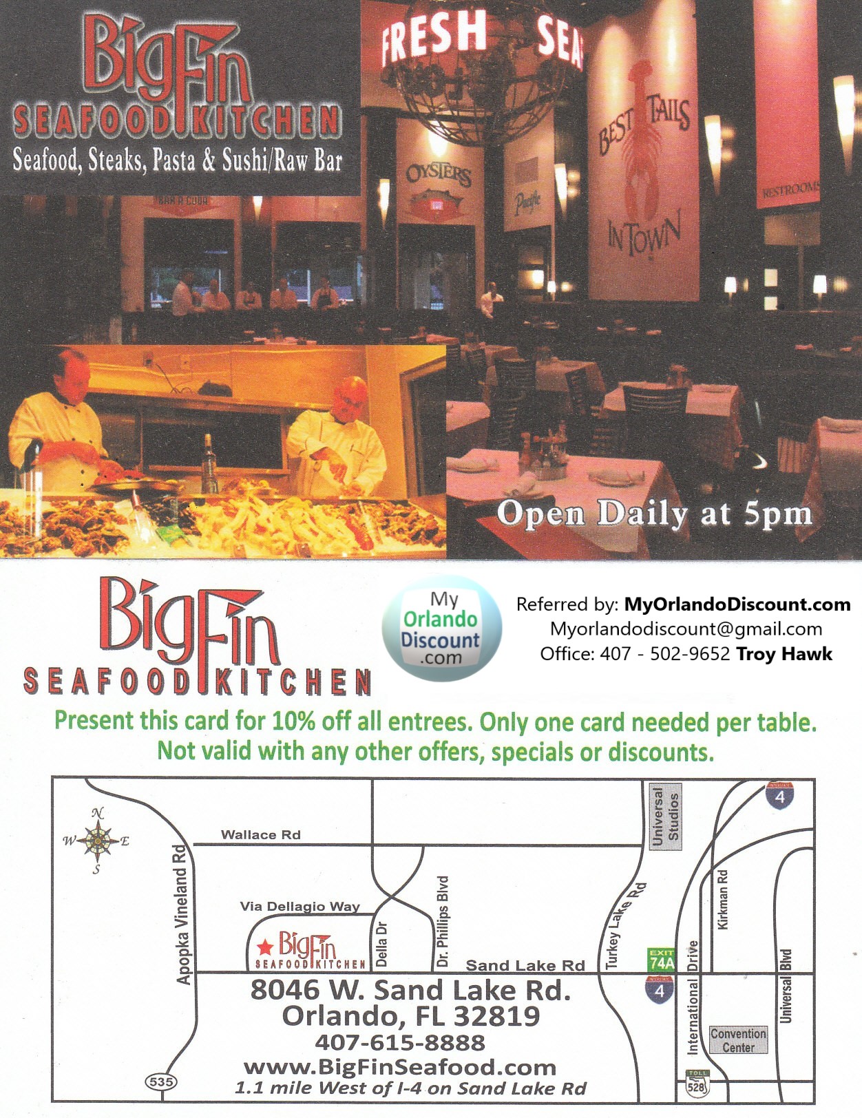 Coupon For Big Finn in Orlando