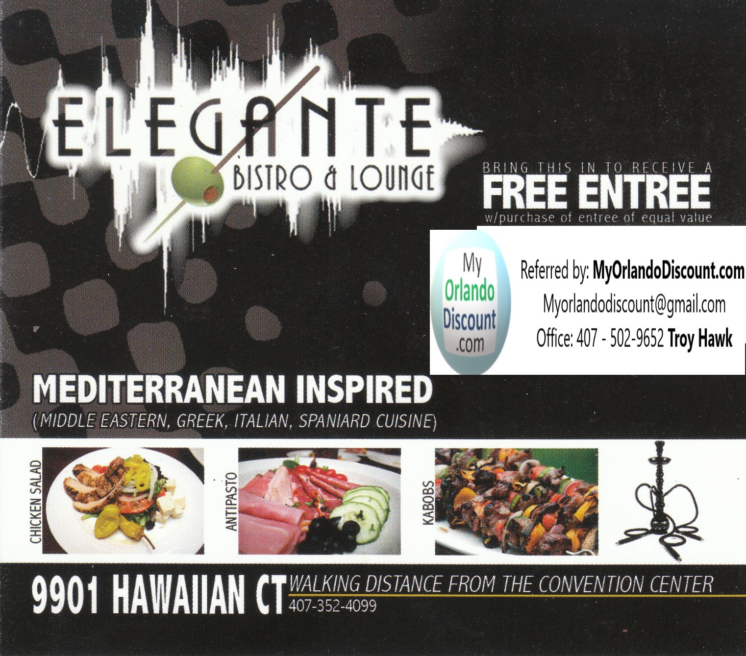 Coupon For Elegante Bistro in Orlando