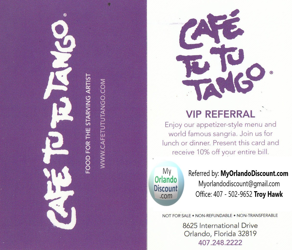 Coupon For Tutu Tango in Orlando